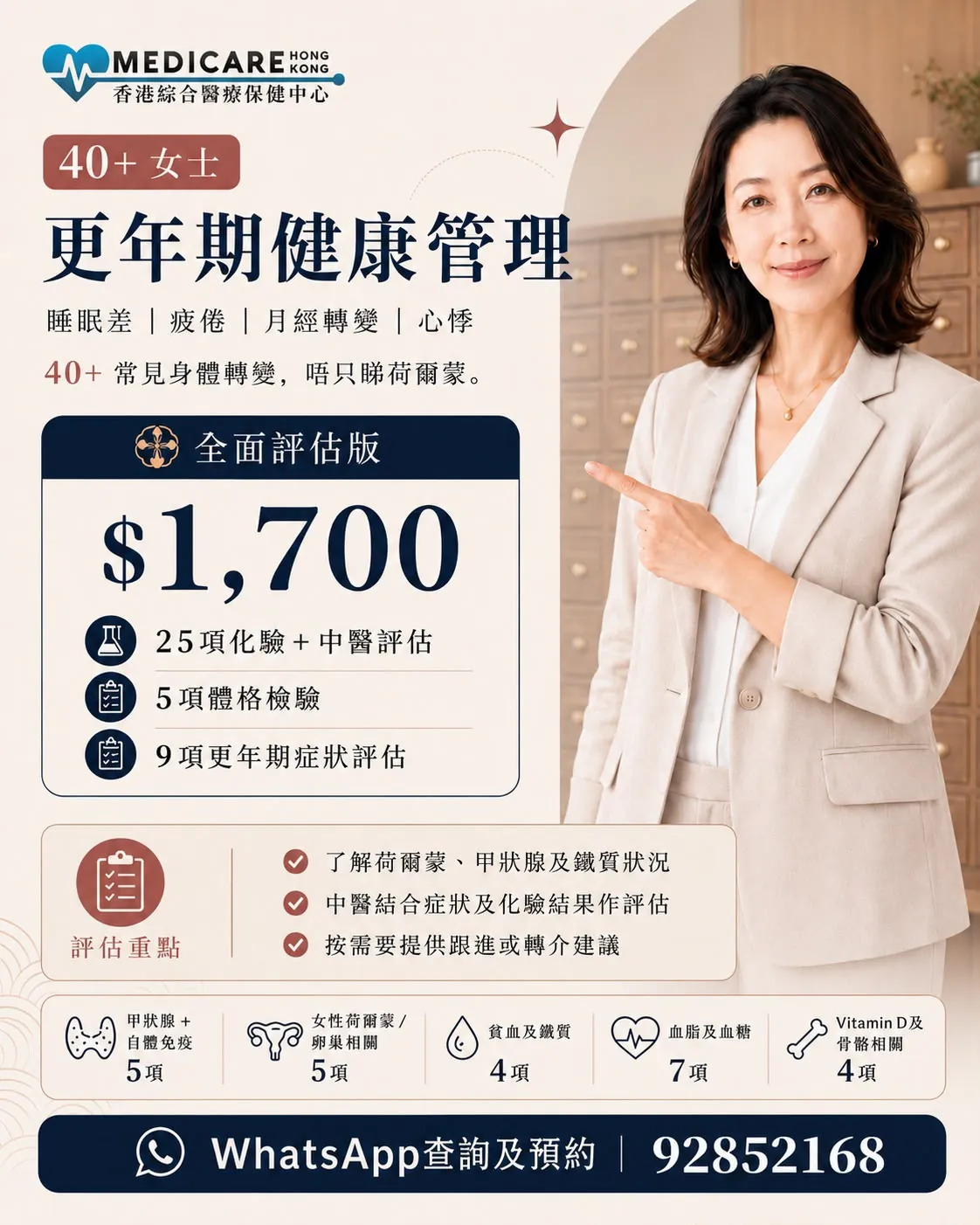 40歲以上女士更年期健康管理指南